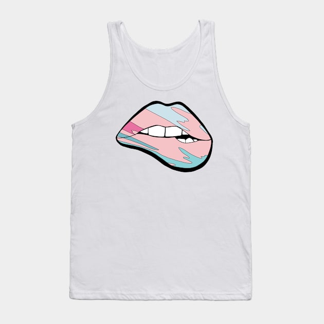 Pastel Lips Tank Top by gdm123